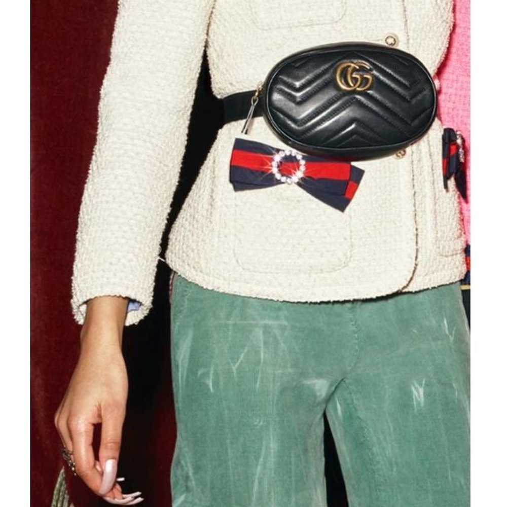 Gucci Marmont Matelasse Leather Belt Bag